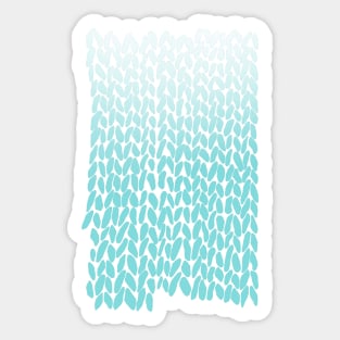 Hand Knit Ombre Teal Sticker